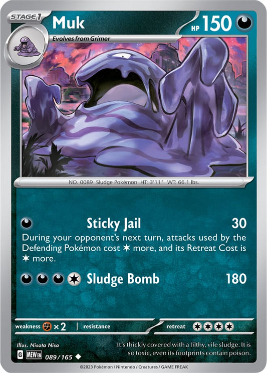 Muk - 089/165 UC - Scarlet & Violet 151 - Pokemon TCG