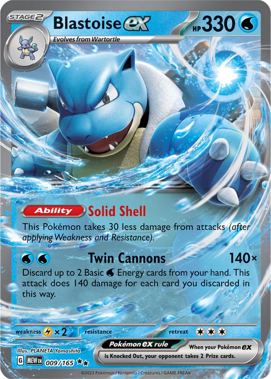 Blastoise ex - 009/165 DR - Scarlet & Violet 151 - Pokemon TCG (Holo)