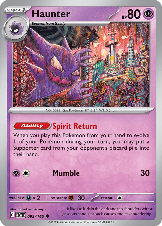 Haunter - 093/165 UC - Scarlet & Violet 151 - Pokemon TCG