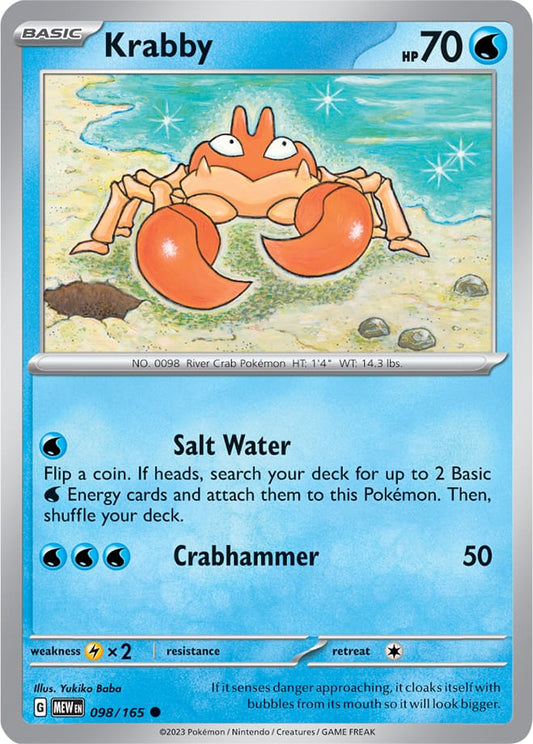 Krabby - 098/165 C - Scarlet & Violet 151 - Pokemon TCG