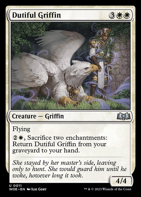 Dutiful Griffin - Wilds of Eldraine WOE - NM - 0011 U