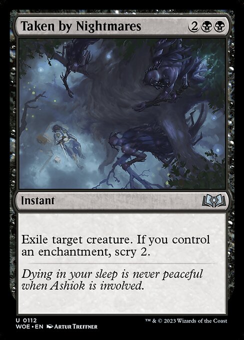 Taken by Nightmares - Wilds of Eldraine WOE - NM - 0112 U