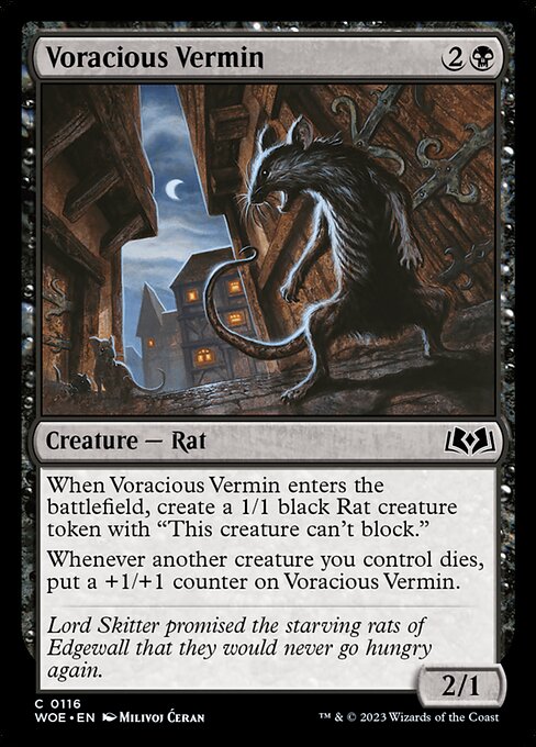 Voracious Vermin - Wilds of Eldraine WOE - NM - 0116 C