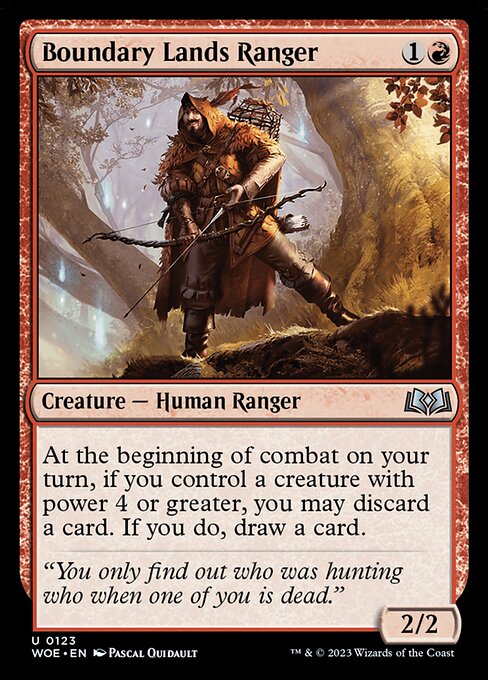 Boundary Lands Ranger - Wilds of Eldraine WOE - NM - 0123 U