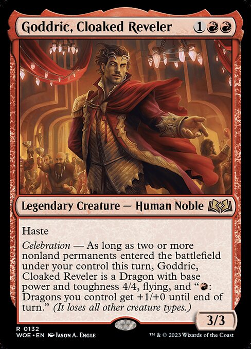 Goddric, Cloaked Reveler - Wilds of Eldraine WOE - NM - 0132 R