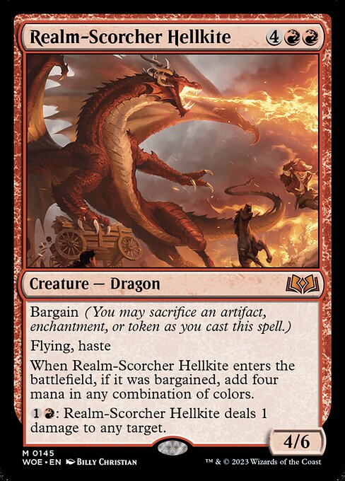 Realm-Scorcher Hellkite - Wilds of Eldraine WOE - NM - 0145 M