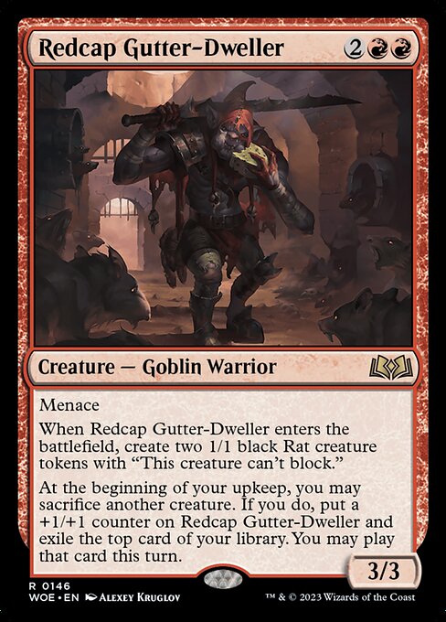 Redcap Gutter-Dweller - Wilds of Eldraine WOE - NM - 0146 R