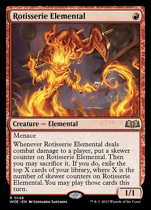 Rotisserie Elemental - Wilds of Eldraine WOE - NM - 0148 R