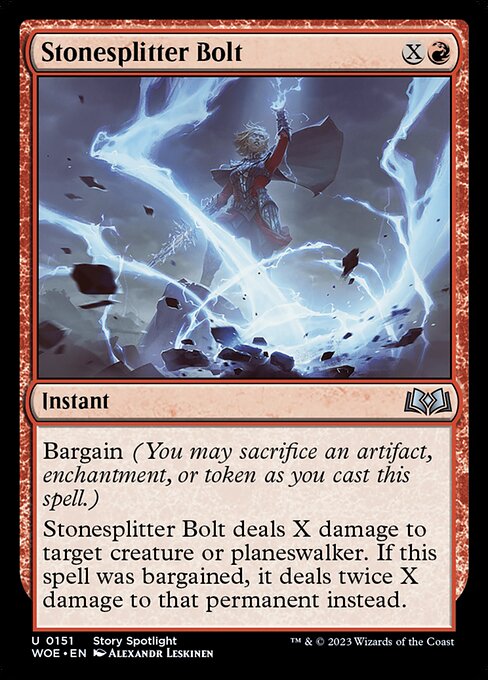 Stonesplitter Bolt - Wilds of Eldraine WOE - NM - 0151 U