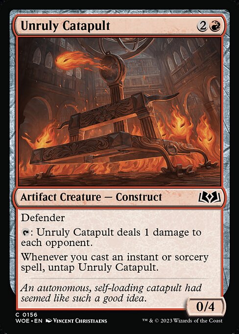 Unruly Catapult - Wilds of Eldraine WOE - NM - 0156 C