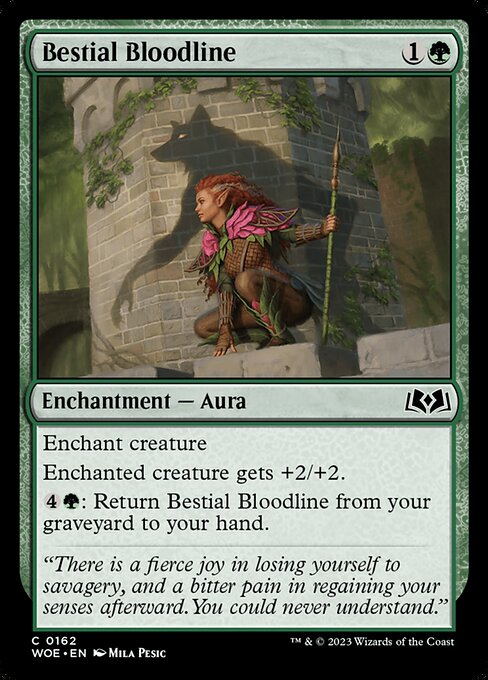 Bestial Bloodline - Wilds of Eldraine WOE - NM - 0162 C (Foil)