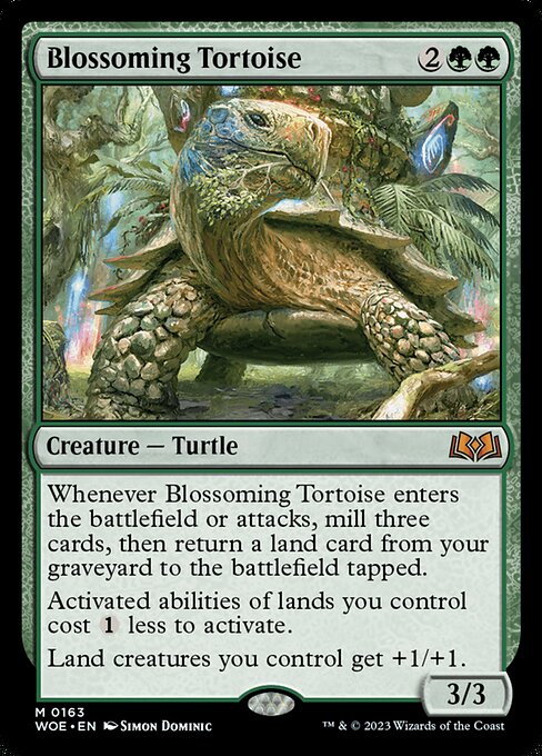 Blossoming Tortoise - Wilds of Eldraine WOE - NM - 0163 M