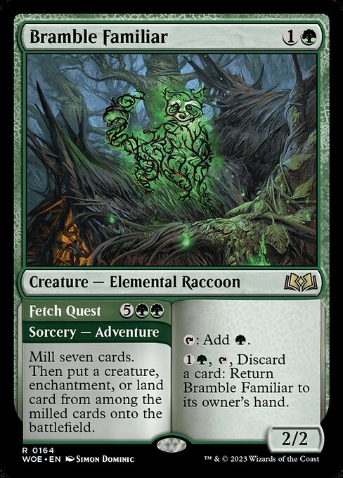 Bramble Familiar // Fetch Quest - Wilds of Eldraine WOE - NM - 0164 R