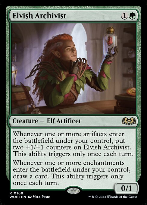 Elvish Archivist - Wilds of Eldraine WOE - NM - 0168 R