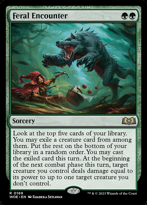 Feral Encounter - Wilds of Eldraine WOE - NM - 0169 R