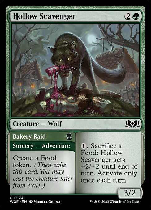 Hollow Scavenger // Bakery Raid - Wilds of Eldraine WOE - NM - 0174 C