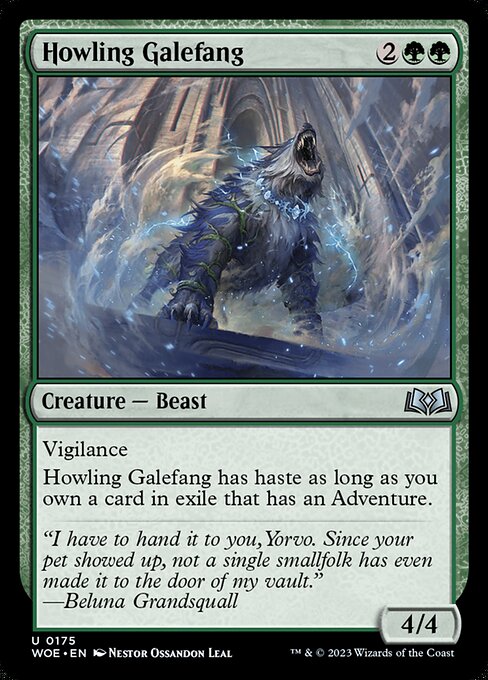 Howling Galefang - Wilds of Eldraine WOE - NM - 0175 U