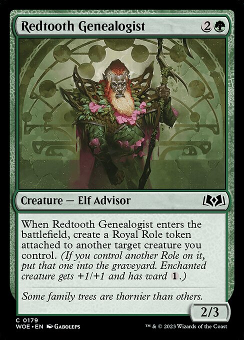 Redtooth Genealogist - Wilds of Eldraine WOE - NM - 0179 C