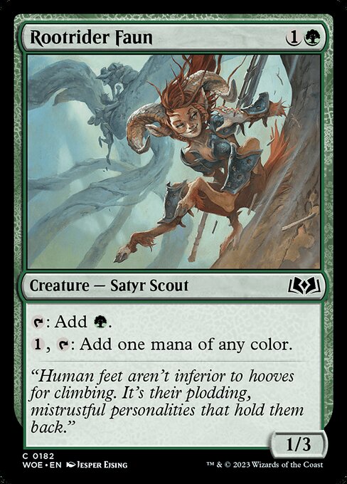 Rootrider Faun - Wilds of Eldraine WOE - NM - 0182 C