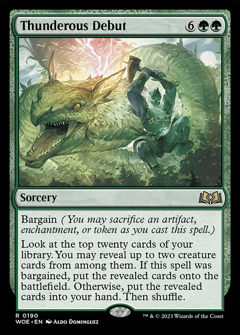 Thunderous Debut - Wilds of Eldraine WOE - NM - 0190 R