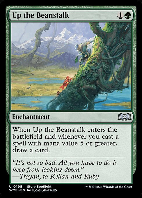 Up the Beanstalk - Wilds of Eldraine WOE - NM - 0195 U