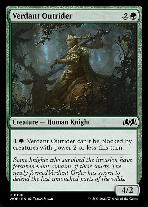 Verdant Outrider - Wilds of Eldraine WOE - NM - 0196 C