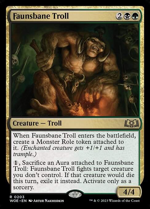 Faunsbane Troll - Wilds of Eldraine WOE - NM - 0203 R