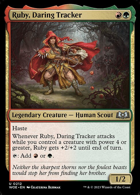 Ruby, Daring Tracker - Wilds of Eldraine WOE - NM - 0212 U