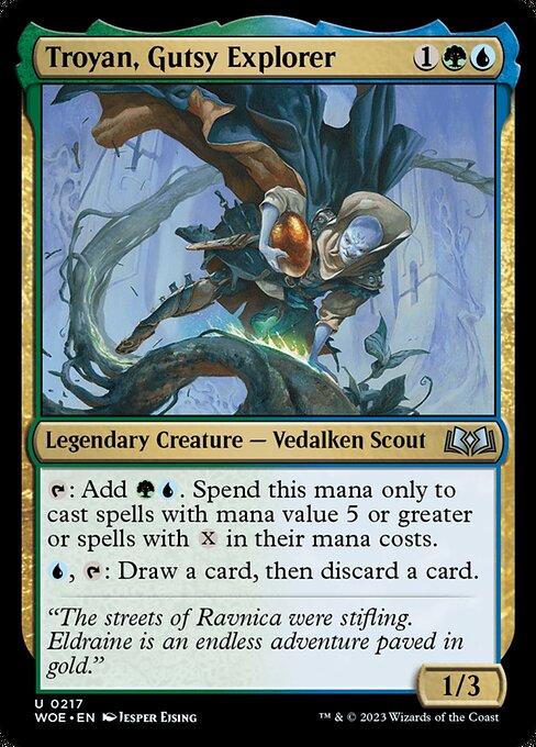 Troyan, Gutsy Explorer - Wilds of Eldraine WOE - NM - 0217 U