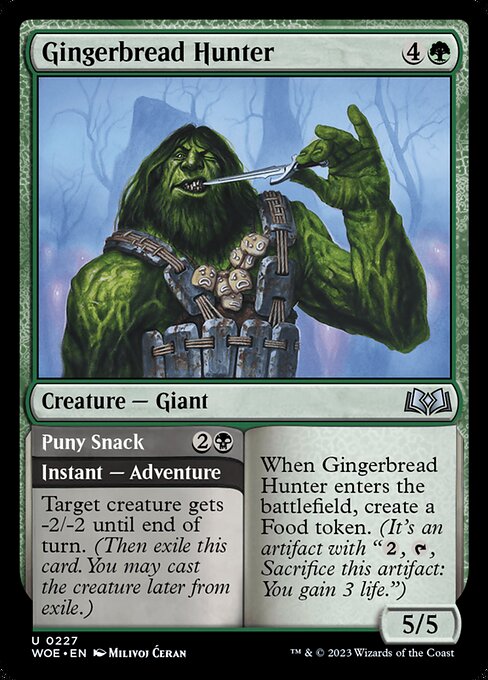 Gingerbread Hunter // Puny Snack - Wilds of Eldraine WOE - NM - 0227 U