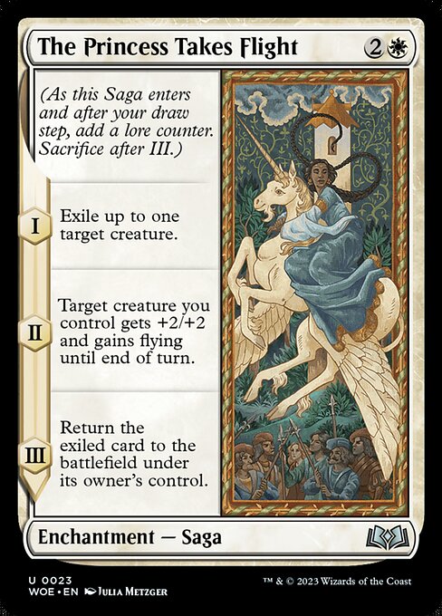 The Princess Takes Flight - Wilds of Eldraine WOE - NM - 0023 U