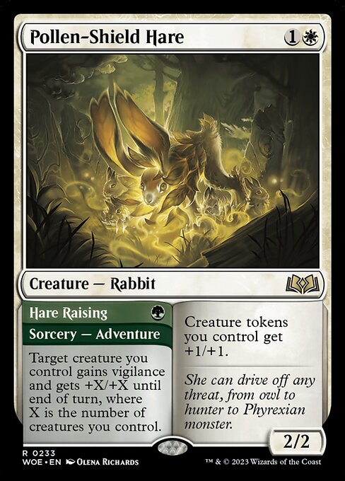 Pollen-Shield Hare - Wilds of Eldraine WOE - NM - 0233 R