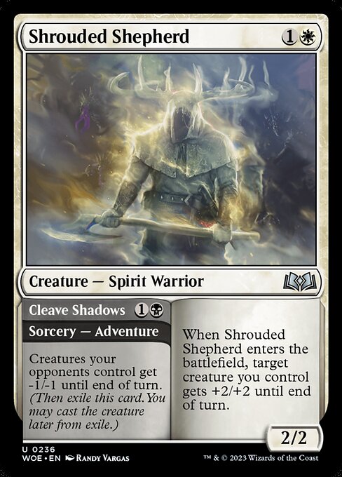 Shrouded Shepherd // Cleave Shadows - Wilds of Eldraine WOE - NM - 0236 U