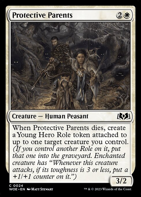 Protective Parents - Wilds of Eldraine WOE - NM - 0024 C