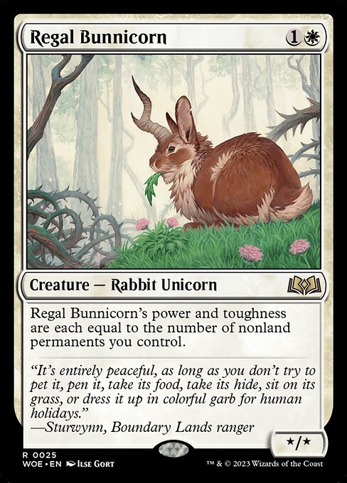 Regal Bunnicorn - Wilds of Eldraine WOE - NM - 0025 R
