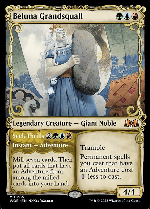 Beluna Grandsquall // Seek Thrills - Wilds of Eldraine WOE - NM - 0285 M (Showcase)