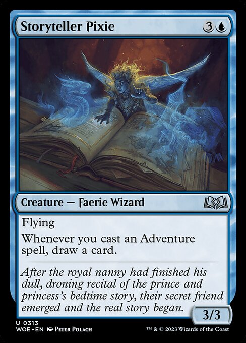 Storyteller Pixie - Wilds of Eldraine WOE - NM - 0313 U