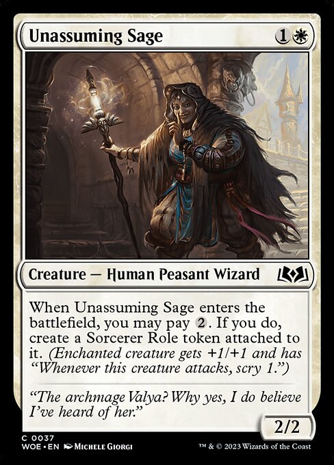 Unassuming Sage - Wilds of Eldraine WOE - NM - 0037 C