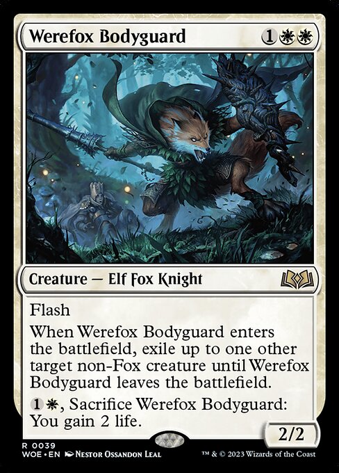 Werefox Bodyguard - Wilds of Eldraine WOE - NM - 0039 R