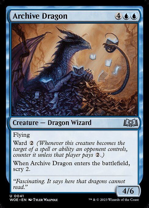 Archive Dragon - Wilds of Eldraine WOE - NM - 0041 U