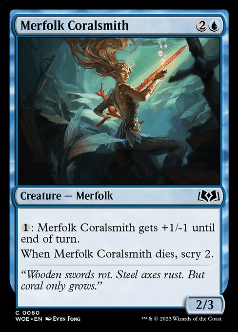 Merfolk Coralsmith - Wilds of Eldraine WOE - NM - 0060 C