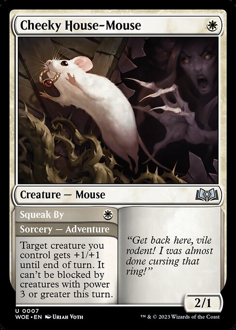 Cheeky House-Mouse - Wilds of Eldraine WOE - NM - 0007 U