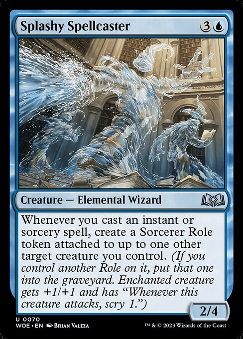 Splashy Spellcaster - Wilds of Eldraine WOE - NM - 0070 U