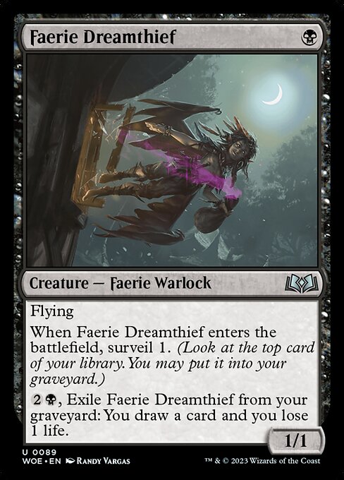 Faerie Dreamthief - Wilds of Eldraine WOE - NM - 0089 U