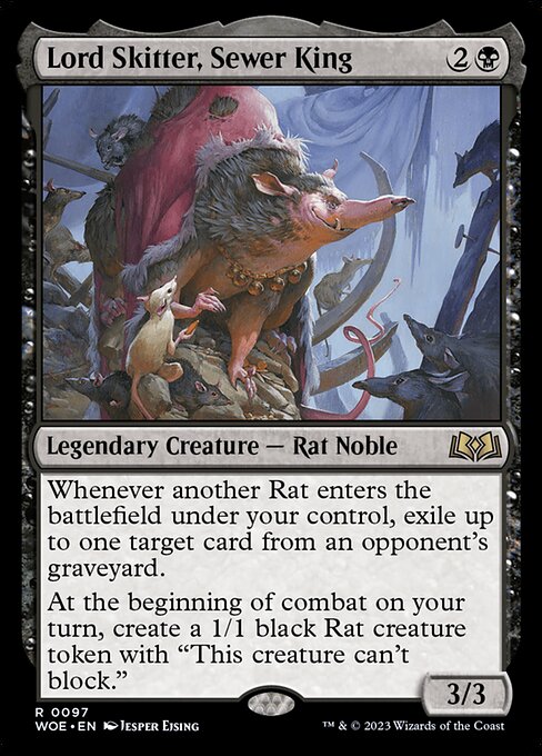 Lord Skitter, Sewer King - Wilds of Eldraine WOE - NM - 0097 R