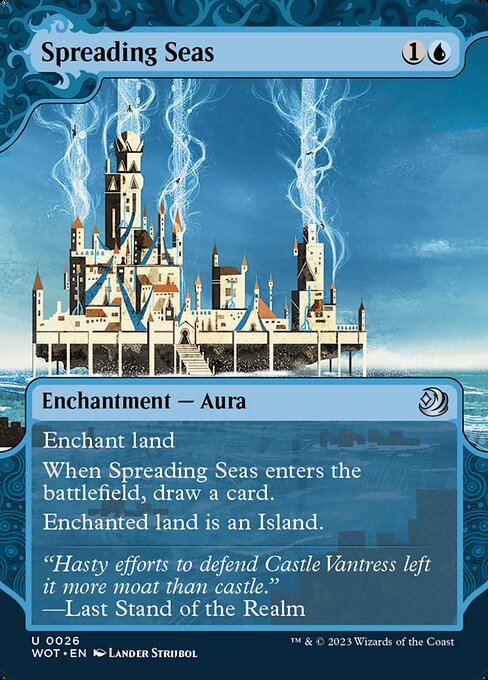 Spreading Seas - Wilds of Eldraine: Enchanting Tales WOT - NM - 0026 U (Foil)