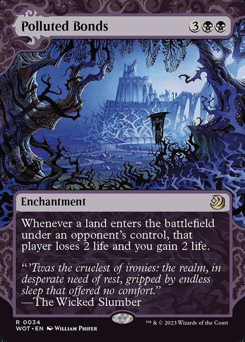 Polluted Bonds - Wilds of Eldraine: Enchanting Tales WOT - NM - 0034 R